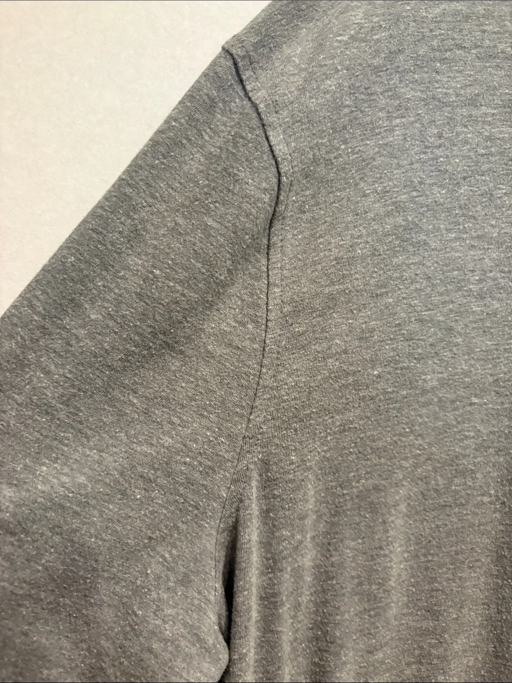 J. Crew - Men's long sleeve hooded t-shirt. Heathered Gray. Large.